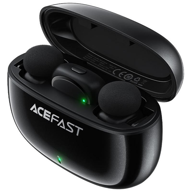 Петличний бездротовий мікрофон Acefast R2 Dual-mic USB-C Black