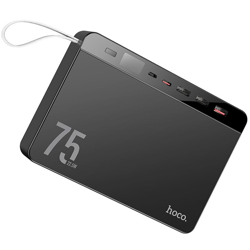Портативний Захисна плівка Power Bank Hoco J94 Overlord 22.5W 75000 mAh Чорний