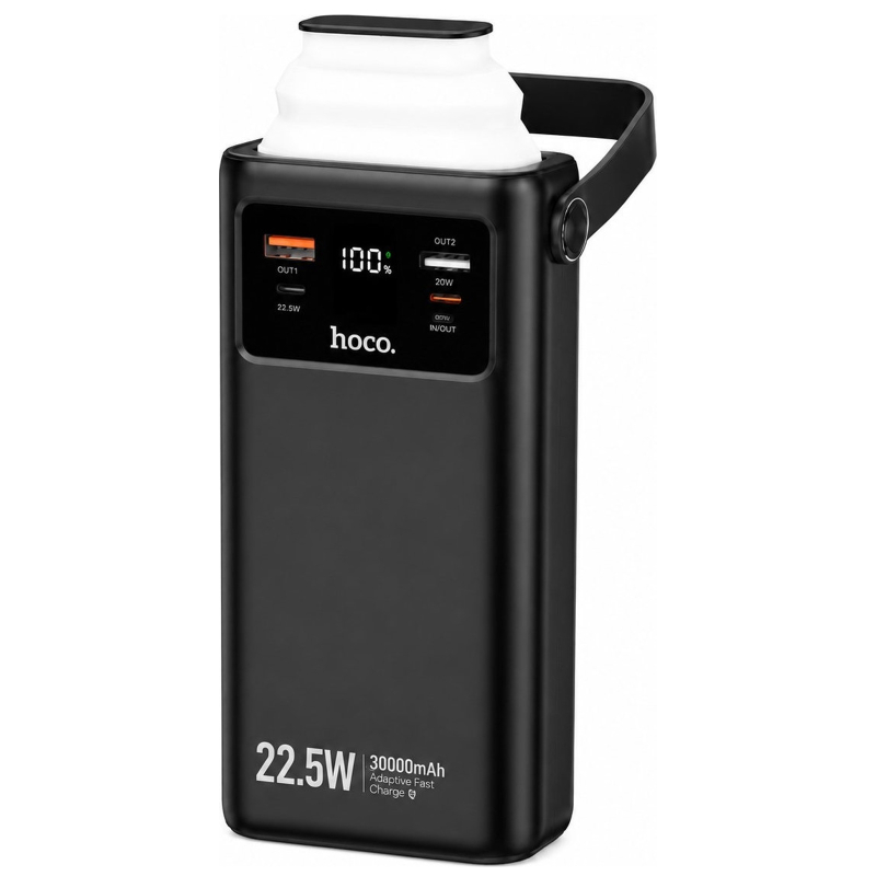 Портативний Захисна плівка Power Bank Hoco EJ65 High 22.5W + PD 20W with cable 30000 mAh Black