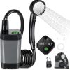 Портативний душ Spopal Pro Water Temp and Battery Level Indicator 6000mAh + bucket 20L (USB-C) Black