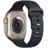 Силіконовий ремінець Defense для Apple Watch 38/40/41/42mm(ser.10) (140-190mm) Midnight Blue