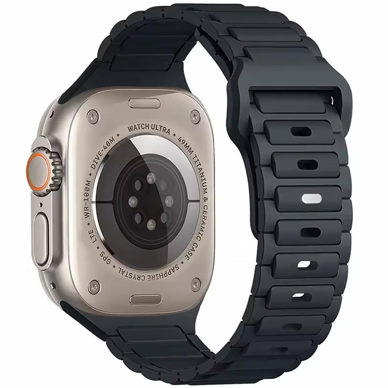 Силіконовий ремінець Defense для Apple Watch 38/40/41/42mm(ser.10) (140-190mm) Midnight Blue