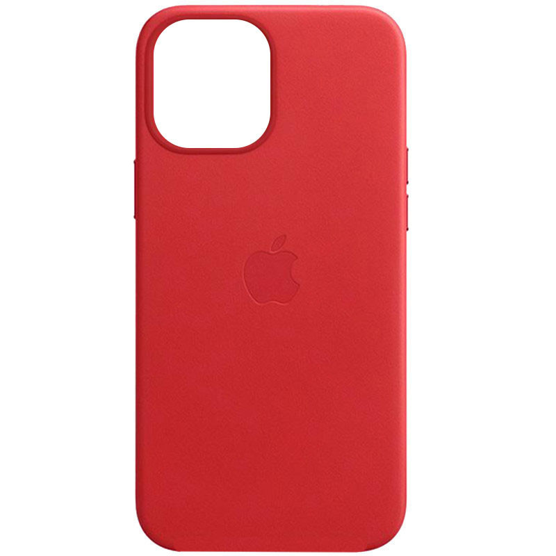 Шкіряний чохол Leather Case (AAA) для Apple iPhone 12 Pro / 12 (6.1") Red