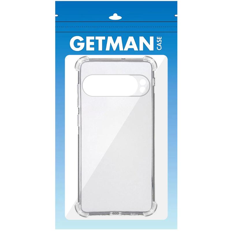 TPU чохол GETMAN Ease logo посилені кути Full Camera для Google Pixel 9 Безбарвний (прозорий)
