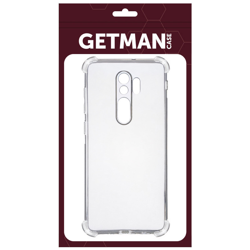 TPU чохол GETMAN Ease logo посилені кути Full Camera для Xiaomi Redmi Note 8 Pro Безбарвний (прозорий)