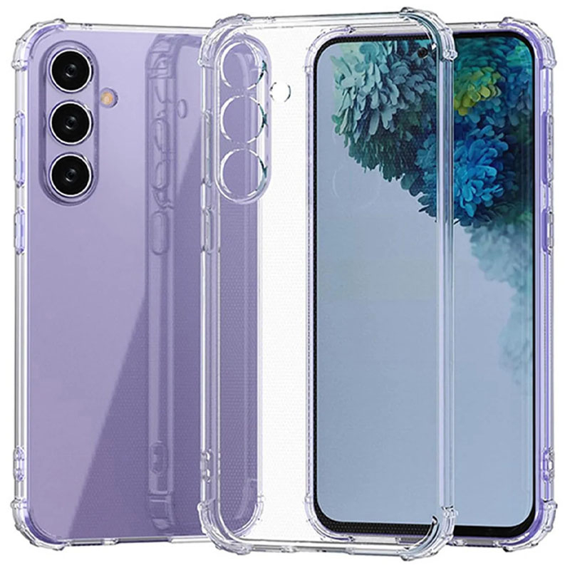 TPU чохол GETMAN Ease logo посилені кути Full Camera для Samsung Galaxy S26 FE Безбарвний (прозорий)